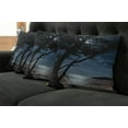 thumbnail image 5 of Ambesonne Landscape Throw Pillow Cover 4 Pack, Night Tree Silhouette Sea, 16", Black and Blue, 5 of 5