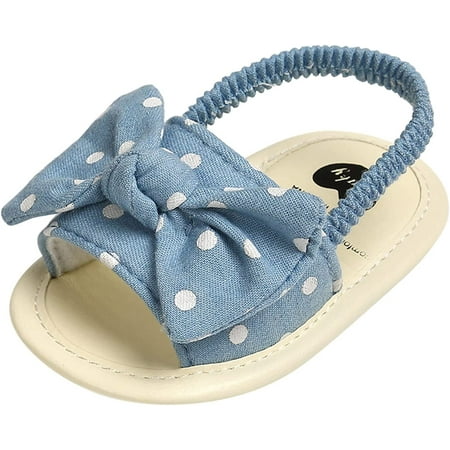 Infant Girls Open Toe Bowknot Tie Dye Shoes First Walkers Shoes Summer Toddler Flat Sandals Water Shoes Baby #a052558