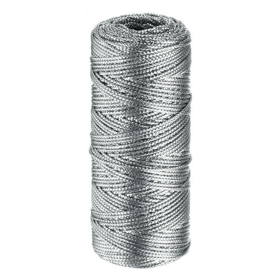 Uxcell 328 Feet/109 Yards Metallic Cord Silver Tone Twine 1.5mm Thread String for Crafts Gift Wrapping