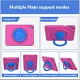 thumbnail image 4 of Dteck iPad Kids Case Compatible for iPad 9th 2021 /8th 2020 /7th 2019 Generation 10.2 in, EVA Shockproof Rotate Handle Folding Stand Heavy Duty Protective Cute Cover for Boys Girls, Rose, 4 of 7