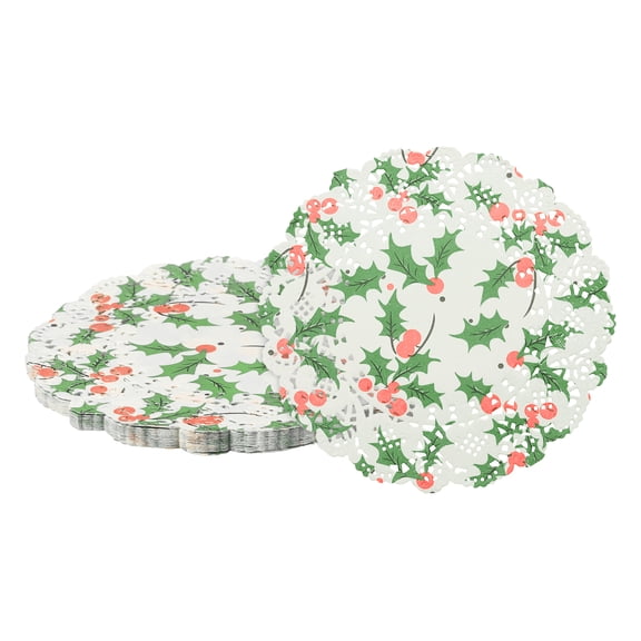 50pcs Paper Doilies 5.5" Round Disposable Lace Paper Doilies Placemats Colorful
