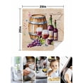 thumbnail image 4 of Vintage Watercolor Wine Cloth Napkins Set of 8 Reusable Dinner Napkins, Farmhouse Cask Grapes Country Cocktail Napkin Washable Table Napkins for Wedding/Holiday Party/Baby Shower 20"x20", 4 of 7