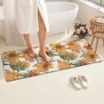 thumbnail image 4 of White Green Stem Sunflower Pattern Bathroom Rugs Mat,Non Slip Microfiber Bathroom Rug,Rubber Backing,Soft Bathroom Mats for Bathroom Floor,Tub and Shower,60x24in(150x60cm), 4 of 5