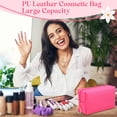 thumbnail image 4 of Bolsa de maquillaje Chunful Preppy de piel sintética, cosmética, impermeable, 4 of 7