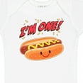 thumbnail image 4 of Inktastic Im One Hot Dog First Birthday Boys or Girls Baby Bodysuit, 4 of 5