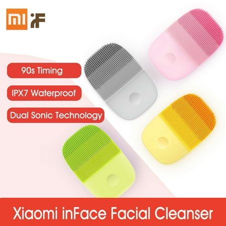 Xiaomi inFace Sonic Electric Beauty Face Deep Cleaning Machine Waterproof Facial Cleanser Cleansing Face Cleaner Skin Care Massager Brush Blackhead (Best Way To Remove Deep Blackheads)