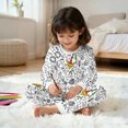 thumbnail image 6 of Bainana Kids Christmas Diy Pajamas Unisex Cartoon Print Long Sleeve T-Shirt Pants Bedtime Wear Boys And Girls Relaxed Fit Clothes Set, Size 2-3 Years, 6 of 9