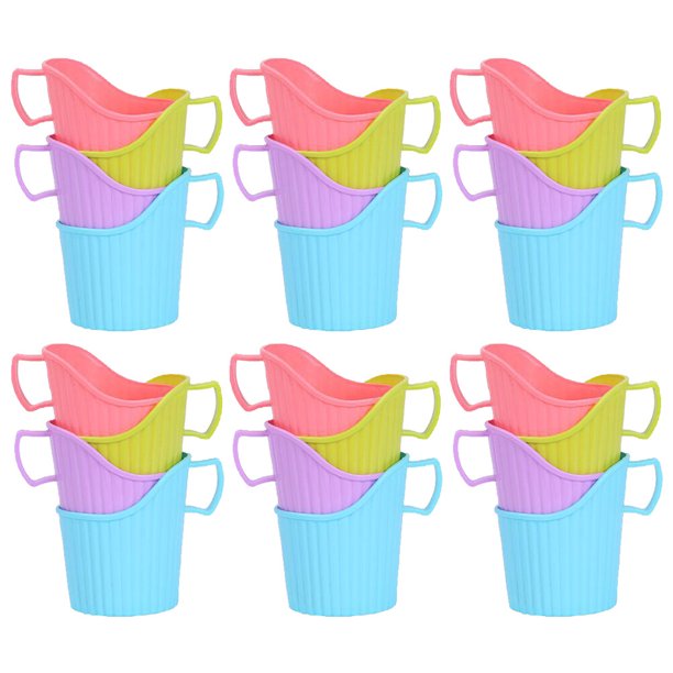 ColoMX Portavasos de papel con aislamiento antiescaldado, estuche para vasos de plástico, 24 Uds.
