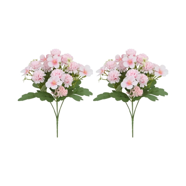 Ramo de flores artificiales de hortensia de 2 piezas - Decoración realista otoñal, centro de mesa para bodas, decoración de mesa, flores postizas sin mantenimiento