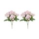thumbnail image 1 of Adornos Florales Navideños Estilo Macarrón | Decoración Floral de Plástico con Brillantina para Árboles y Coronas | Juego de 5 En Morado, Rosa, Blanco, Amarillo y Verde, 1 of 5