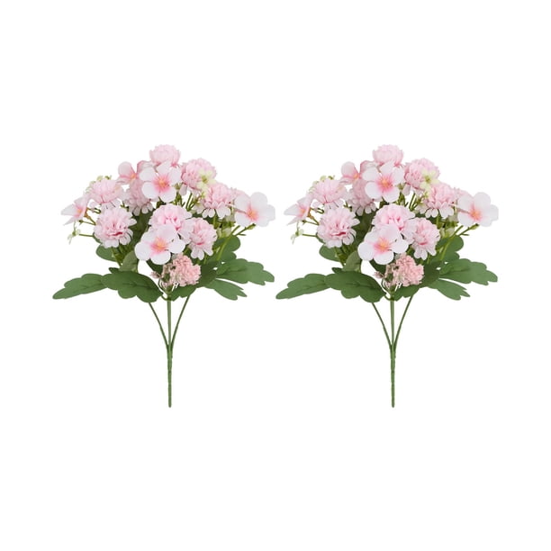 Adornos Florales Navideños Estilo Macarrón | Decoración Floral de Plástico con Brillantina para Árboles y Coronas | Juego de 5 En Morado, Rosa, Blanco, Amarillo y Verde