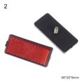 thumbnail image 2 of Flmtop 2Pcs Rectangle Round Car Motorcycle Bike Caravan Lorry Screw On Safety Reflector, 2 of 7