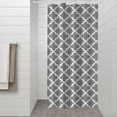 thumbnail image 2 of Gray and White Geometric Lattice Pattern Shower Curtain 36"x72" ,Bathroom Decorative Shower Curtains Set with 12 Hooks,Modern Waterproof Washable Shower Curtain, 2 of 6