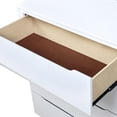 thumbnail image 3 of Furniture of America Belkor Mid-Century Modern Wood 4-Drawer Chest in White, 3 of 4