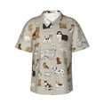 thumbnail image 1 of Balery Dog Animal Camisas hawaianas de manga corta para hombre, camisas playeras de corte holgado, camisas de vacaciones con botones,Large, 1 of 7