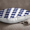 thumbnail image 3 of S4Sassy Home Decorative Pillow Case Geometric Print Blue Throw Sofa Cushion Cover-12 x 12 Inches, 3 of 5