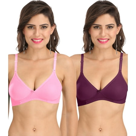 

Ossirrio Women s Everyday Non Padded Non Wired 3/4th Coverage T-Shirt Bra with Free Transparent Strap