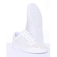 thumbnail image 5 of Guess Ritzi Women's Lace Up Leather Trainers With Perforated Stars In White Size 10, 5 of 6