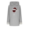 thumbnail image 4 of Women Fall Clothes Round Neck Pullover Sweatshirt Long Sleeve Hoodies Wine Glass Print Christmas Top Fall Fashion Must Haves My Items, 4 of 6