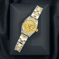 thumbnail image 3 of Pre-Owned Rolex Datejust 26MM 6917 Champagne Roman Diamond Dial Fluted Bezel Two Tone Yellow Gold Oyster Bracelet, 3 of 8
