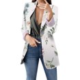 thumbnail image 1 of Gibobby Blazer de mujer elegante Blazer de tweed casual de manga larga con frente abierto para mujer estilo informal para trabajo oficina con bolsillos(Beige,XL), 1 of 5