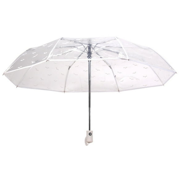 Coofit Clear Umbrella Auto Open: Simple Folding Umbrella Compact Umbrella for Outdoor