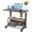 Rustic, variant on Portable Rolling Desk on Wheels Adjustable Height Desks for Small Spaces, 32" Computer Desk with Storage Shelves for Home Office Black