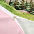 thumbnail image 3 of Castle Fairy Leopard Print Camper Twin Bedding for Kids, Forest Art Duvet Cover Set for Bedroom, Pink Green,Pink Reversible,2pcs,No Comforter, 3 of 5