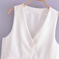 thumbnail image 4 of Chaleco Chaleco básico con cuello en V Estilo casual Traje de trabajo de oficina simple para mujer (Blanco M) Kuymtek Blanco T M para Mujer, 4 of 8