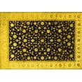 thumbnail image 1 of Ahgly Company Machine Washable Indoor Rectangle Persian Yellow Traditional Area Rugs, 5' x 8', 1 of 4