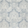 thumbnail image 6 of SAFAVIEH Micro-Loop Jaydon Damask Floral Wool Runner Rug, Blue/Ivory, 2'3" x 7', 6 of 10