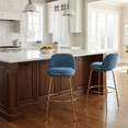 HomePerch Upholstered Bar Stools Set of 2, Modern Counter Height Bar ...
