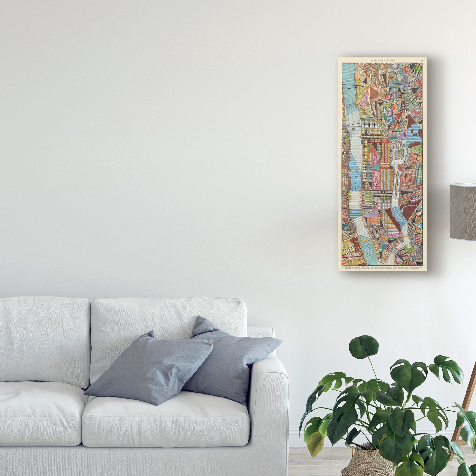 Trademark Fine Art 'Modern Map of New York III' Canvas Art by Nikki Galapon