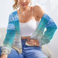 ZZZHY Crystal Clear Ocean Waves297 Graphic cardigan for women