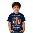 thumbnail image 2 of CCRFTGI 250 Anniversary Usa Flag Shirts for Kids Boys Girls Size 7 Patriotic Casual 4th Of July 250th Anniversary Flag Outfits Red White and Blue Summer Shirts 1776 Tee Tops Navy 11-12 Years, 2 of 4