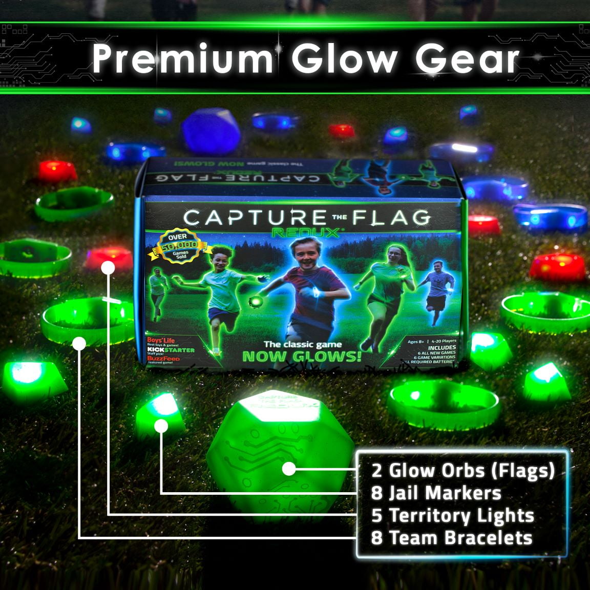 REDUX: The Original Glow in the Dark Capture the Flag Outdoor Game