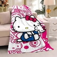 thumbnail image 2 of Hello Kitty Couverture Dessin Animé Kawaii Couverture Douce Confortable Chaude Couverture Cadeau Fille LS, 2 of 7