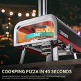 thumbnail image 3 of NAIZEA Dual Fuel Outdoor 3 Layer Pizza Oven, Stainless Steel Foldable Legs, 3 of 7