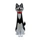 thumbnail image 3 of Figura de perro de resina, jarrón de flores, maceta, contenedor de plantas, adorno artístico Blanco y negro, 3 of 9
