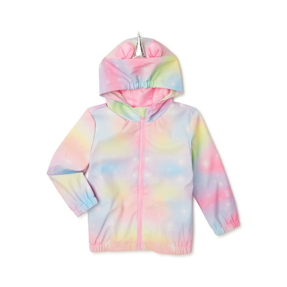 Dreamwave Girls’ Unicorn Hooded Rain Jacket, Sizes 4-8