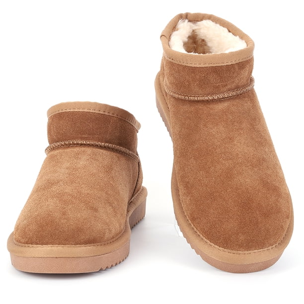 Botines De Nieve Con Forro De Piel Sintética De Invierno Para Mujer, Plataforma Gruesa Antideslizante, Cálidos, Con Forro Polar De Felpa, Botas Cortas Cómodas De Gamuza Sintética Para Mujer Compra Barata En