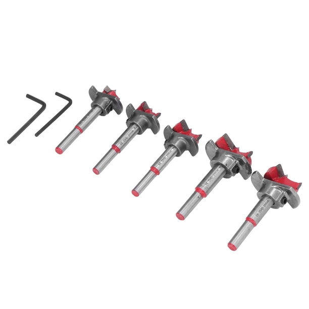 Juego De Brocas Forstner Ajustables, Acero De Tungsteno + Brocas De Carpintería Ajustables Recubiertas De Titanio Para Puertas De Bolas