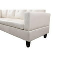 thumbnail image 3 of Starhome L Shaped White Couch with Ottoman(Pillows Included) Microfiber, 3 of 7