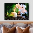 thumbnail image 3 of wall26 Canvas Print Wall Art Relaxing Zen Candle White Orchid Massage Stone Bamboo Forest Nature Yoga Photography Modern Art Contemporary Decorative Chic for Living Room, Bedroom, Bathroom - 24", 3 of 5