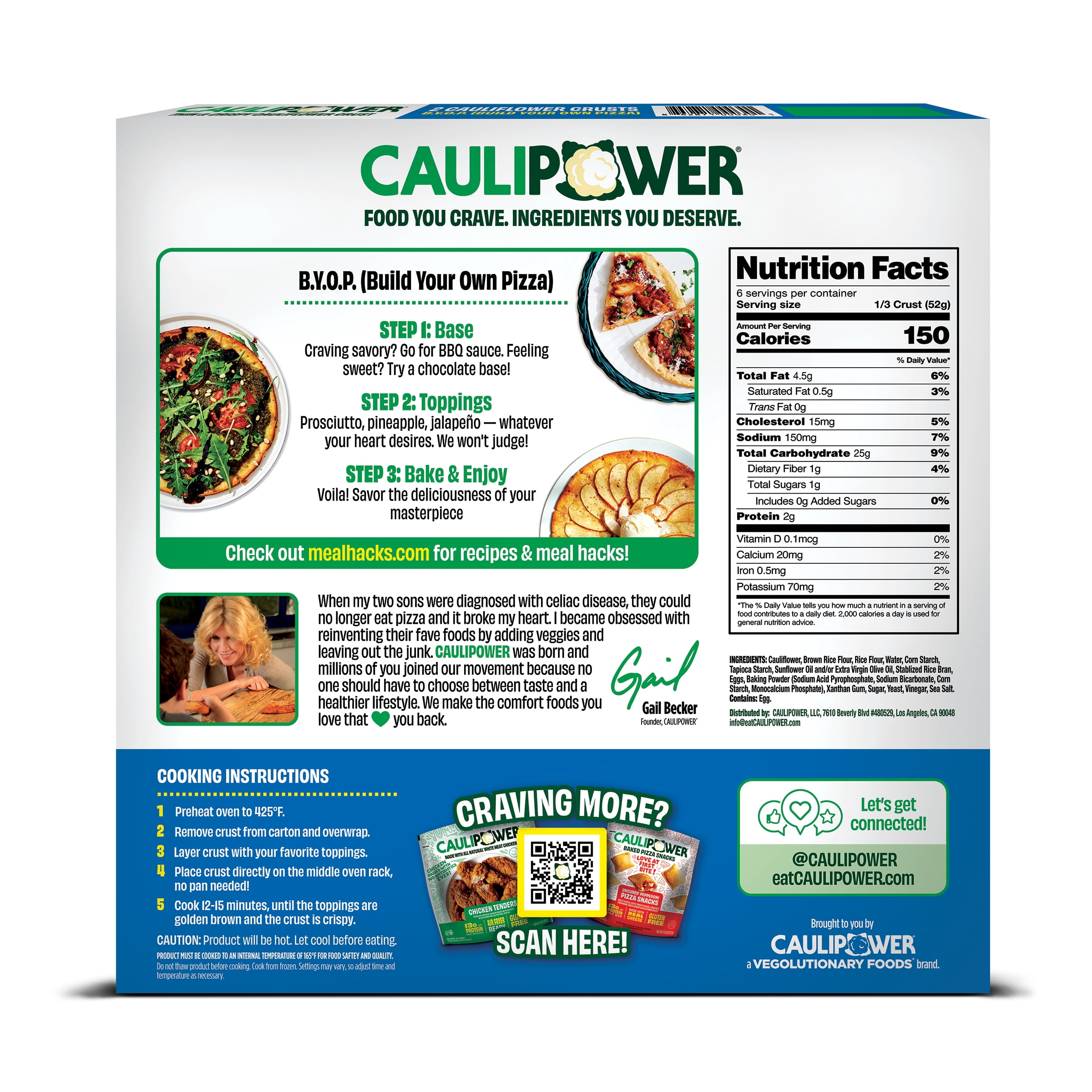 Caulipower All About The Base Frozen Cauliflower Pizza Crusts 11 oz