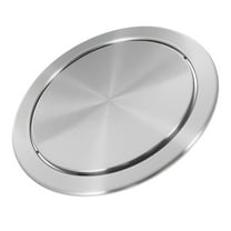 CIMAXIC Trash Lid Silver 430 Stainless Steel For Bathroom Garbage Bin Design 1Set