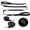 Reflective Black, variant on Olive Paws Long Dog Training Leash Set with Extensions - 6ft Nylon Black Leash + 15ft, 21ft, 30ft Long Lead, Padded Handles, Free Trainer Video
