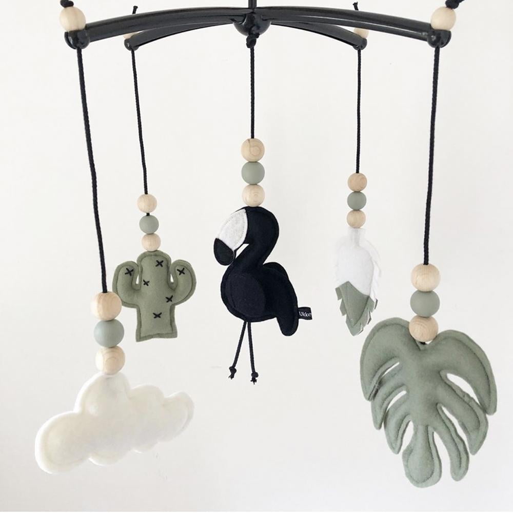 ZDMATHE Baby Mobile Crib Holder Rotate Bracket DIY Baby Bed Bell Hanging Toys Rattle Toys Kid Room Decor -