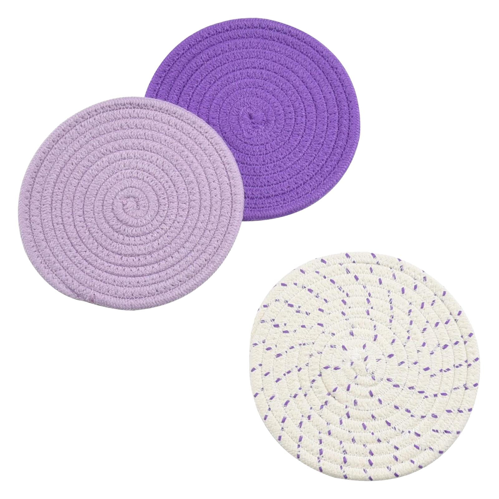 Set of 3 s Set for Dining Table Thread Weave, Hot Pot Holders Stylish