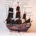thumbnail image 2 of Modèle en Forme de Bateau Pirate Perle Noire Matériau en Papier pour Fan Militaire Cadeau Exquis Fait Main Modèle DIY, 2 of 7